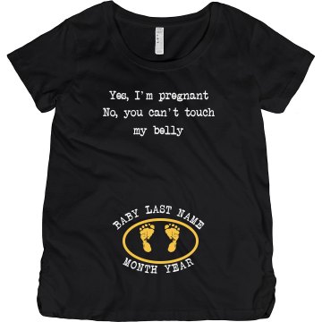 Yes I'm Pregnant Junior Fit Basic Bella 2x1 Rib Tank Top