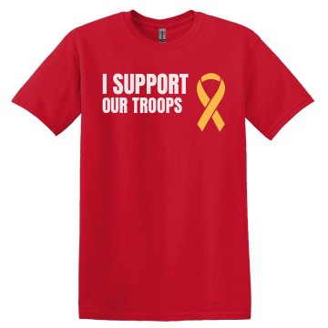 Support Our Troops Unisex Gildan Heavy Cotton Crew Neck Tee