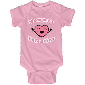 Mommy's Valentine Onesie Infant Rabbit Skins Lap Shoulder Creeper