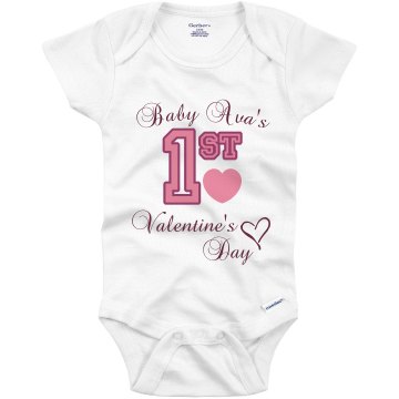First Valentine's Day Infant Gerber Onesies