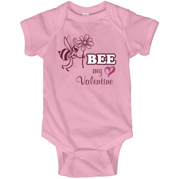 Bee My Valentine Infant Rabbit Skins Lap Shoulder Creeper