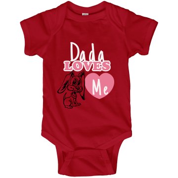 Dada Loves Me Infant Rabbit Skins Lap Shoulder Creeper