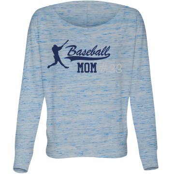 Baseball Mom Misses Bella Flowy Lightweight Relaxed Dolman Tee