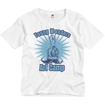 Young Wonders Art Camp Youth Basic Gildan Ultra Cotton Crew Neck Tee