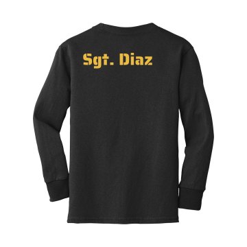 Army Strong Like Dad w/Bk Youth Gildan Heavy Cotton Long Sleeve Tee
