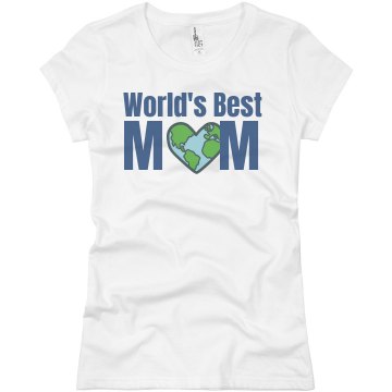 Worlds Best Mom Junior Fit Basic Bella Favorite Tee