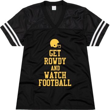 Keep Calm Watch Football Junior Fit Augusta Replica Football Jersey