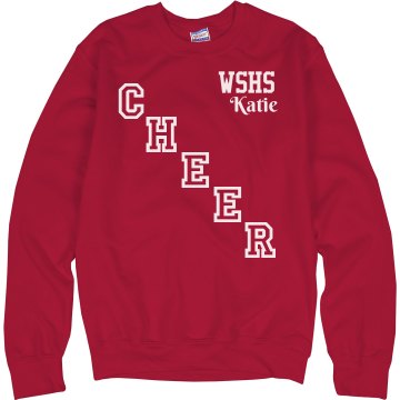 Cheer Crossed Down Unisex Hanes Crew Neck Sweatshirt