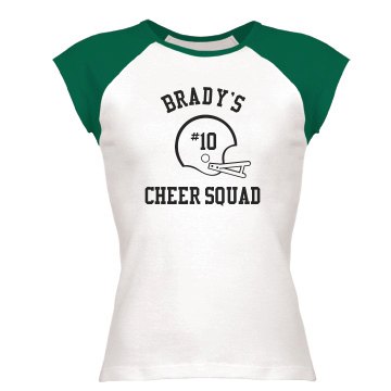 Cheer Squad Junior Fit Bella 1x1 Rib Cap Sleeve Raglan Tee