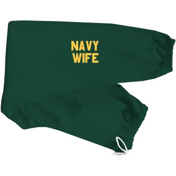 Navy Wife PJ Pants Junior Fit Bella Straight Leg Fleece Sweatpant