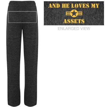 I Love My Marine PJ Pants Junior Fit Bella Straight Leg Fleece Sweatpant