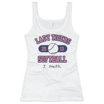 Lady Tigers Tank Junior Fit Basic Bella 2x1 Rib Tank Top