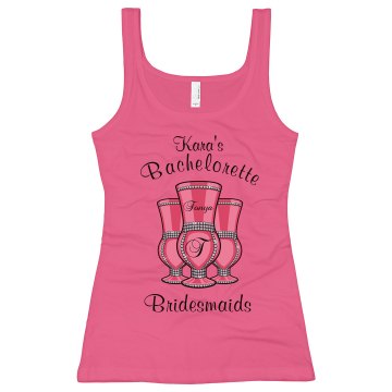Bachelorette Bridesmaids Junior Fit Bella Sheer Longer Length Rib Tank Top