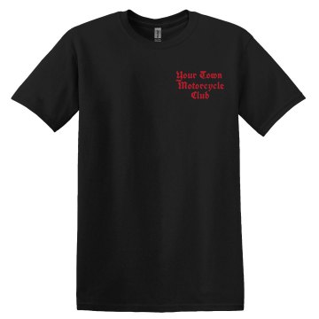 Motorcycle Club w/ Back Unisex Gildan Heavy Cotton Crew Neck Tee