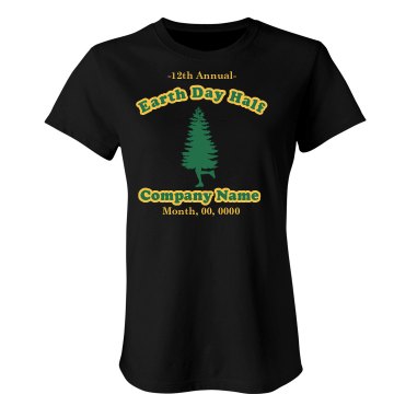 Earth Day Race Marathon Misses Relaxed Anvil Organic Tee