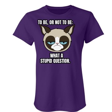 A Grumpy Cat's Hamlet Junior Fit American Apparel Fine Jersey Tee