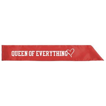 Queen Of Everything Adult Satin Party Sash