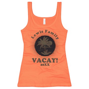 Family Reunion w/Back Junior Fit Bella Sheer Longer Length Rib Tank Top
