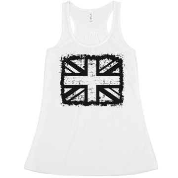 Inverted Union Jack Misses Bella Flowy Boxy Lightweight Crop Tank