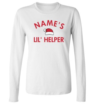 Boyfriends lil Helper Junior Fit Bella Long Sleeve Crewneck Jersey Tee