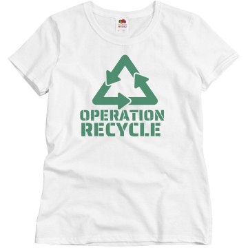 Operation Recycle Junior Fit Brightline 3/4 Sleeve Jersey Tee