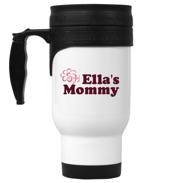Ella's Mommy 14oz White Stainless Steel Travel Mug