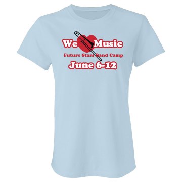Band Camp Tee Junior Fit Bella Sheer Longer Length Rib Tee