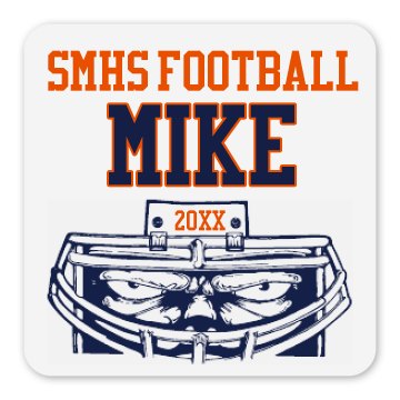Football Magnet Square Magnet