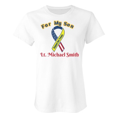 For My Army Son Misses Relaxed Fit Port Authority 3/4 Sleeve Shirt