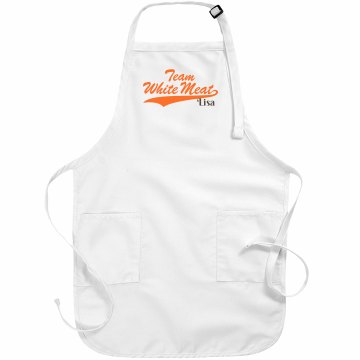Team White Meat Lisa Basic White Apron