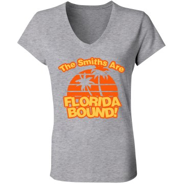 Smith's Florida Vacation Junior Fit Bella V-Neck Jersey Tee