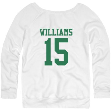Warrior Sweatshirt w/Back Junior Fit Bella Triblend Slouchy Wideneck Sweatshirt