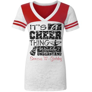 Cheer Thing Seniors Junior Fit Augusta 3/4 Legacy Raglan Tee