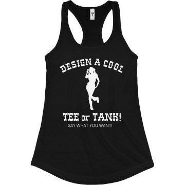 Design a Cowgirl Tank Junior Fit Bella Sheer Longer Length Rib Racerback Tank Top