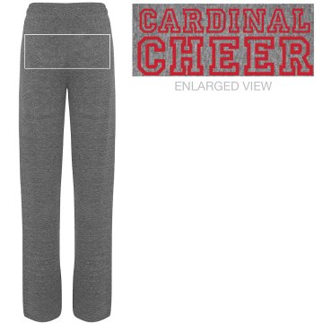 Cardinal Cheer Junior Fit Bella Straight Leg Fleece Sweatpant