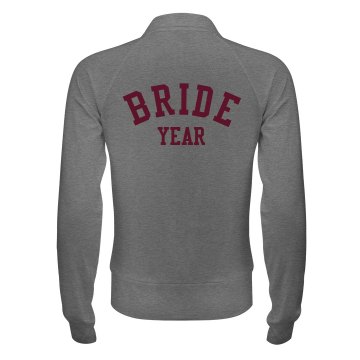 Bride Track Jacket w/Back Junior Fit Bella Cadet Zip Track Jacket
