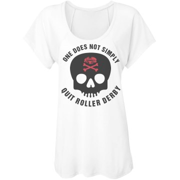 Quit Roller Derby Misses Bella Flowy Lightweight Raglan Tee
