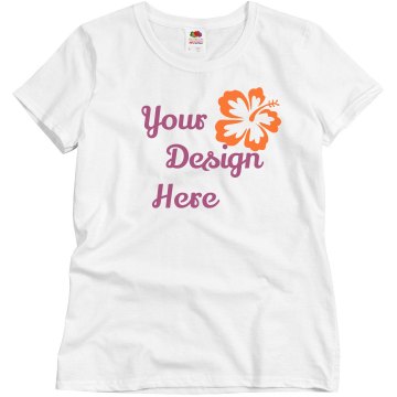 Your Design Here Misses Relaxed Fit Basic Gildan Ultra Cotton Tee
