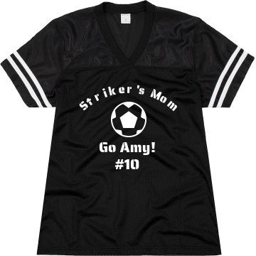 Striker's Mom Junior Fit Soffe Mesh Football Jersey