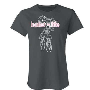 Ballet=Life Junior Fit Bella Crewneck Jersey Tee