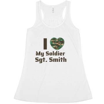 I love My Camo  Misses Relaxed Fit Basic Anvil Heavyweight Tank Top