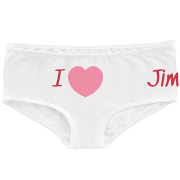 I Heart Jim Bella Contrast Satin Trim Thong