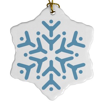 Snowflake Porcelain Snowflake Ornament