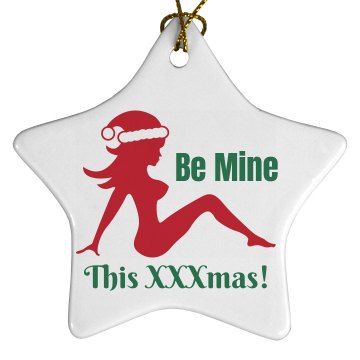 Be Mine This Xmas Porcelain Star Ornament