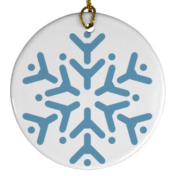 Snowflake Ornament Plastic Ball Ornament