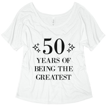 Over The Hill 50 Years Misses Relaxed Fit Gildan Ultra Cotton Tee