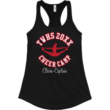 Cheer Camp Tank Junior Fit Bella Sheer Longer Length Rib Racerback Tank Top