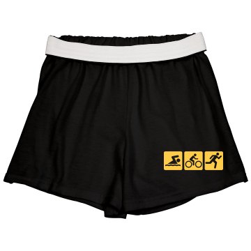 Triathlon Shorts w/Back Junior Fit Soffe Cheer Shorts