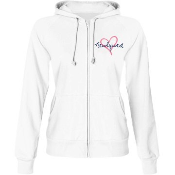 Newlywed Hoodie Junior Fit Bella Fleece Raglan Zip Hoodie