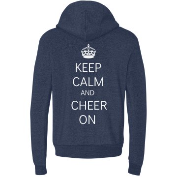 Cheer On Sweatshirt Junior Fit Bella Long Sleeve 1/2 Zip Hooded Pullover Tee